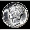 Image 2 : 1938-p Mercury Dime 10c Grades Choice Unc+ FSB