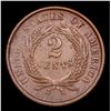 Image 3 : 1866 Two Cent Piece 2c Grades AU Details