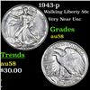 Image 1 : 1943-p Walking Liberty Half Dollar 50c Grades Choice AU/BU Slider