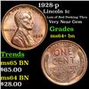 Image 1 : 1928-p Lincoln Cent 1c Grades Choice+ Unc BN