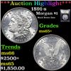 Image 1 : ***Auction Highlight*** 1891-s Morgan Dollar $1 Graded GEM+ Unc By USCG (fc)