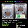 Image 1 : ***Auction Highlight*** PCGS 1802/0 Rev '02 C-2 Draped Bust Half Cent 1/2c Graded g details By PCGS 