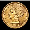 Image 2 : ***Auction Highlight*** 1887-p Gold Liberty Quarter Eagle $2 1/2 Graded Select Unc PL By USCG (fc)