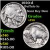 Image 1 : 1920-d Buffalo Nickel 5c Grades vf++