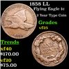 Image 1 : 1858 LL Flying Eagle Cent 1c Grades vf+