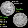 Image 1 : 1908-s Barber Dime 10c Grades vf++
