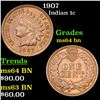 Image 1 : 1907 Indian Cent 1c Grades Choice Unc BN