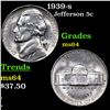 Image 1 : 1939-s Jefferson Nickel 5c Grades Choice Unc