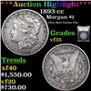 ***Auction Highlight*** 1893-cc Morgan Dollar $1 Graded vf++ By USCG (fc)
