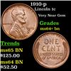 Image 1 : 1910-p Lincoln Cent 1c Grades Choice+ Unc BN