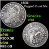 Image 1 : 1831 Capped Bust Half Dollar 50c Grades vf+