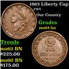 Image 1 : 1863 Liberty Cap Civil War Token 1c Grades Select Unc BN