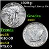 Image 1 : 1929-p Standing Liberty Quarter 25c Grades Select AU