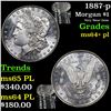 Image 1 : 1887-p Morgan Dollar $1 Grades Choice Unc+ PL