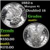 Image 1 : 1882-s Morgan Dollar $1 Grades GEM+ Unc