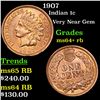 Image 1 : 1907 Indian Cent 1c Grades Choice+ Unc RB