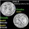 Image 1 : 1941-d Walking Liberty Half Dollar 50c Grades Select+ Unc