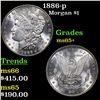 Image 1 : 1886-p Morgan Dollar $1 Grades GEM+ Unc