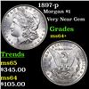 Image 1 : 1897-p Morgan Dollar $1 Grades Choice+ Unc
