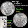 Image 1 : 1888-p Morgan Dollar $1 Grades GEM Unc