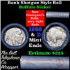 Image 1 : Buffalo Nickel Shotgun Roll in Old Bank Style 'Bell Telephone' Wrapper 1926 & d Mint Ends