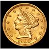 Image 2 : ***Auction Highlight*** 1905-p Gold Liberty Quarter Eagle $2 1/2 Graded Choice Unc By USCG (fc)