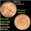 Image 1 : 1917-p Lincoln Cent 1c Grades Select Unc RD