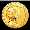 Image 2 : ***Auction Highlight*** 1915-p Gold Indian Quarter Eagle $2 1/2 Graded Select Unc By USCG (fc)