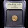 Image 4 : ***Auction Highlight*** 1915-p Gold Indian Quarter Eagle $2 1/2 Graded Select Unc By USCG (fc)