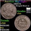 Image 1 : ***Auction Highlight*** 1807/6 Draped Bust Large Cent 1c Graded vf, very fine By USCG (fc)