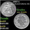 Image 1 : 1887-s Seated Liberty Dime 10c Grades Unc Details