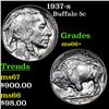 Image 1 : 1937-s Buffalo Nickel 5c Grades GEM++ Unc