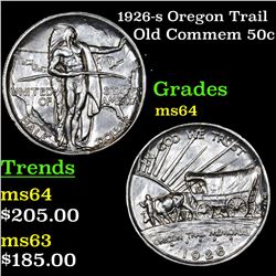 1926-s Oregon Trail Old Commem Half Dollar 50c Grades Choice Unc