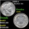Image 1 : 1899-s Barber Dime 10c Grades BU+
