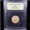 Image 4 : ***Auction Highlight*** 1914-p Gold Indian Half Eagle $5 Graded Select+ Unc By USCG (fc)