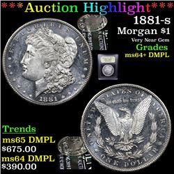 ***Auction Highlight*** 1881-s Morgan Dollar $1 Graded Choice Unc+ DMPL By USCG (fc)