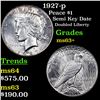 Image 1 : 1927-p Peace Dollar $1 Grades Select+ Unc