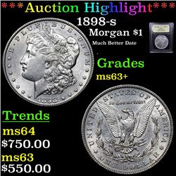 ***Auction Highlight*** 1898-s Morgan Dollar $1 Graded Select+ Unc By USCG (fc)