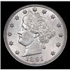 Image 2 : 1891 Liberty Nickel 5c Grades Select+ Unc