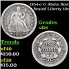 Image 1 : 1854-o 'o' Above Bow Seated Liberty Dime 10c Grades vf+