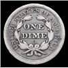 Image 3 : 1854-o 'o' Above Bow Seated Liberty Dime 10c Grades vf+