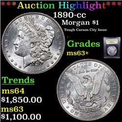 ***Auction Highlight*** 1890-cc Morgan Dollar $1 Graded Select+ Unc By USCG (fc)
