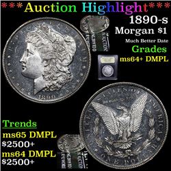 ***Auction Highlight*** 1890-s Morgan Dollar $1 Graded Choice Unc+ DMPL By USCG (fc)