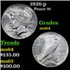Image 1 : 1926-p Peace Dollar $1 Grades Choice Unc