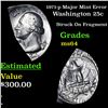 Image 1 : 1971-p Major Mint Error Washington Quarter 25c Grades Choice Unc