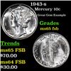 Image 1 : 1943-s Mercury Dime 10c Grades GEM FSB