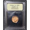 Image 4 : ***Auction Highlight*** 1891 Indian Cent 1c Graded Gem+ Unc RD By USCG (fc)