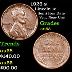 1926-s Lincoln Cent 1c Grades Choice AU/BU Slider