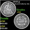 Image 1 : 1845-p Seated Liberty Dime 10c Grades vf++