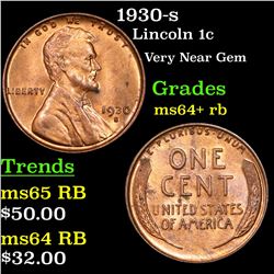 1930-s Lincoln Cent 1c Grades Choice+ Unc RB